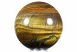 Polished Tiger's Eye Sphere - Top Quality #352489-1